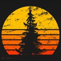 Vintage Sunset Tree Long Sleeve Shirt thumb 2