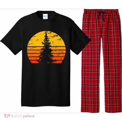 Vintage Sunset Tree Pajama Set