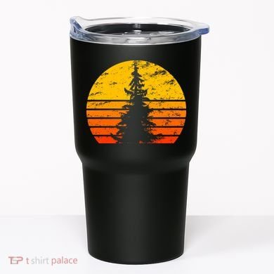 Vintage Sunset Tree Tumbler