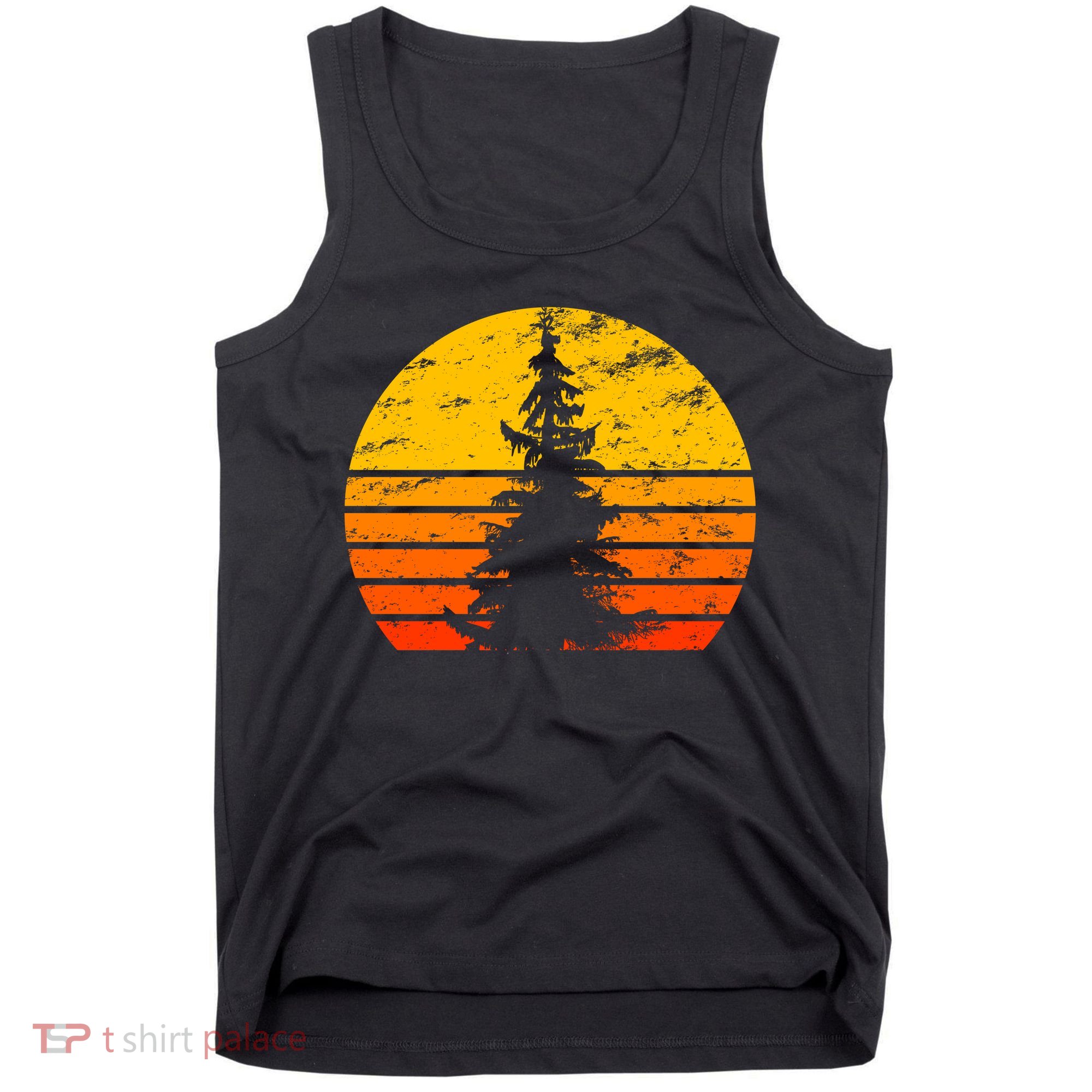 Vintage Sunset Tree Tank Top