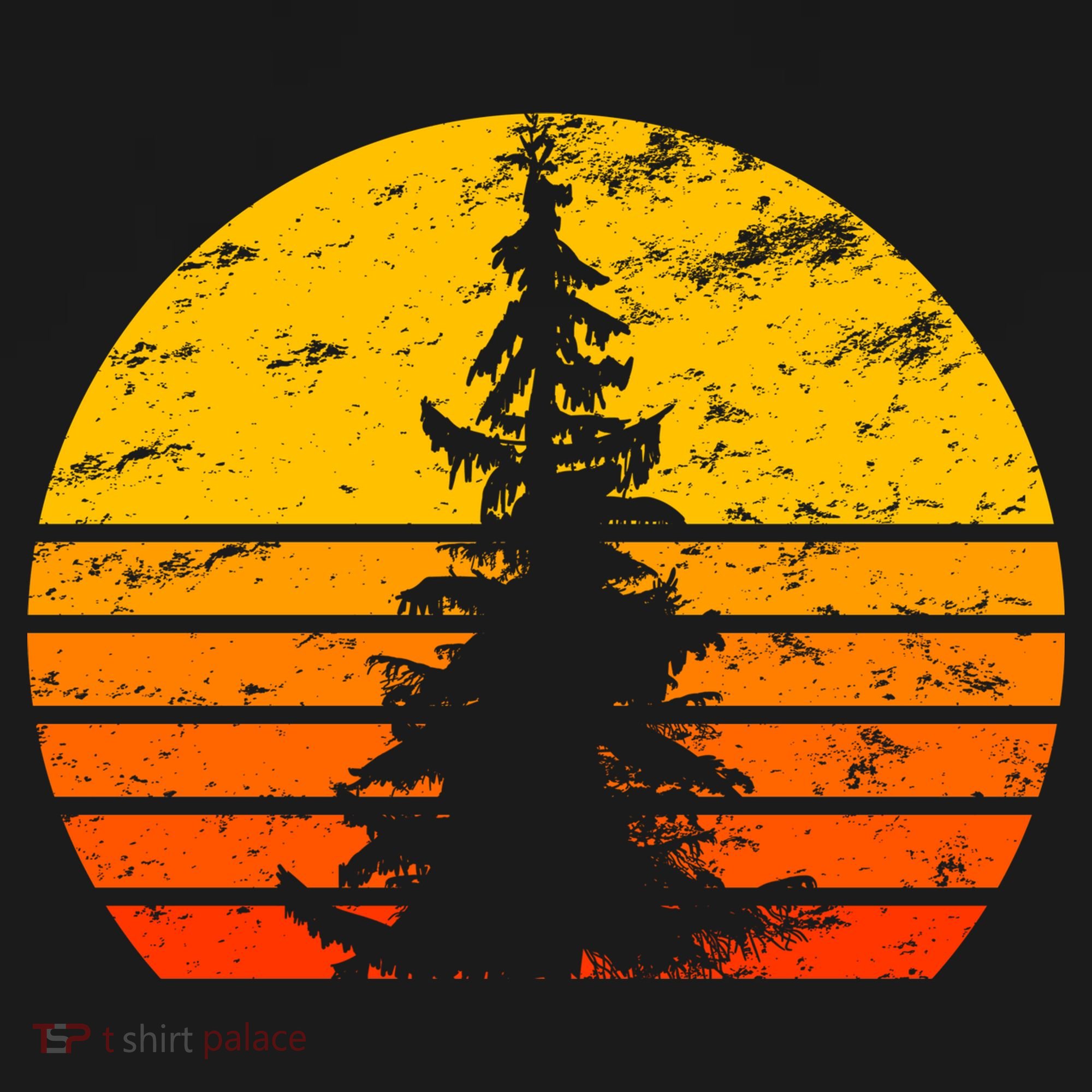 Vintage Sunset Tree Tank Top