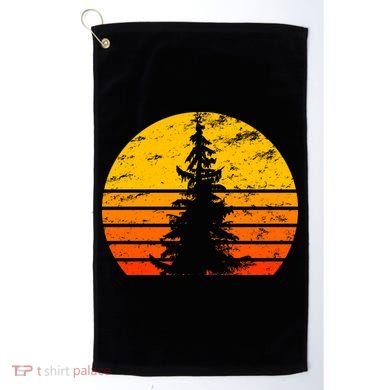 Vintage Sunset Tree Golf Towel
