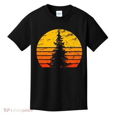 Vintage Sunset Tree Kids T-Shirt
