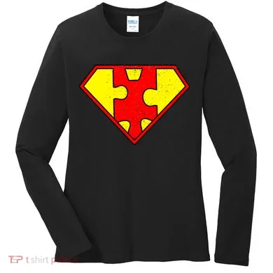 Vintage Super Autism Women's Long Sleeve Shirt