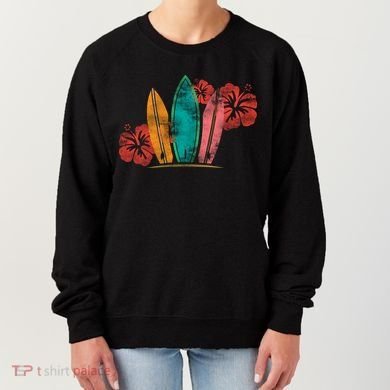 Vintage Surfing Emblem Women's Sweatshirt