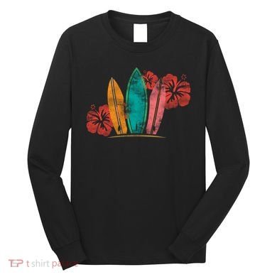 Vintage Surfing Emblem Long Sleeve Shirt