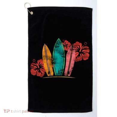 Vintage Surfing Emblem Golf Towel