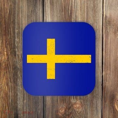 Vintage Swedish Flag Coaster