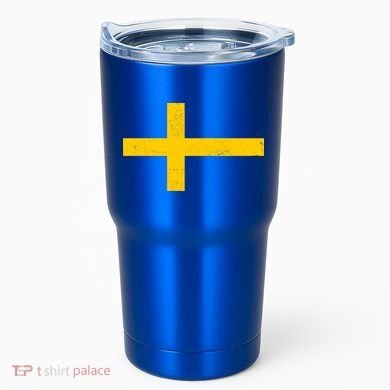 Vintage Swedish Flag Tumbler