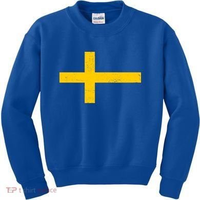 Vintage Swedish Flag Kids Sweatshirt