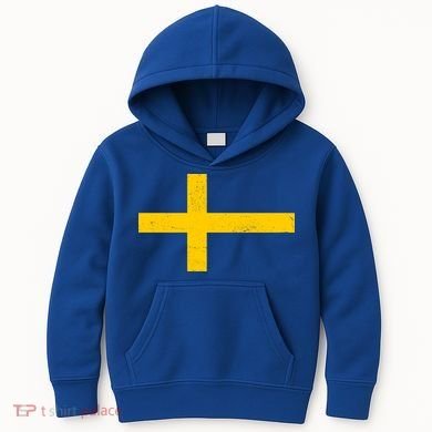 Vintage Swedish Flag Kids Hoodie
