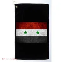 Vintage Syrian Independence Flag Golf Towel thumb 0
