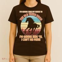 Vintage Take My Horse To The Old Town Road T-Shirt thumb 4