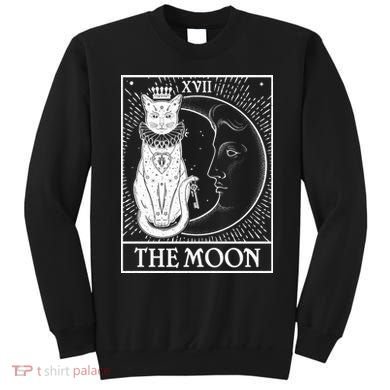 Vintage Tarot Card XVII The Moon Cat Sweatshirt