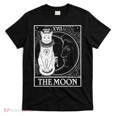 Vintage Tarot Card XVII The Moon Cat T-Shirt