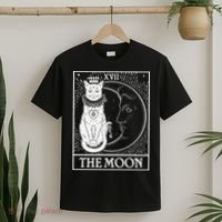 Vintage Tarot Card XVII The Moon Cat T-Shirt thumb 2