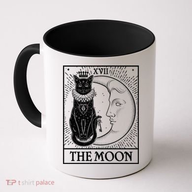 Vintage Tarot Card XVII The Moon Cat Coffee Mug