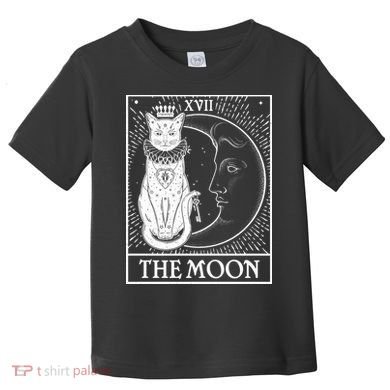 Vintage Tarot Card XVII The Moon Cat Toddler T-Shirt