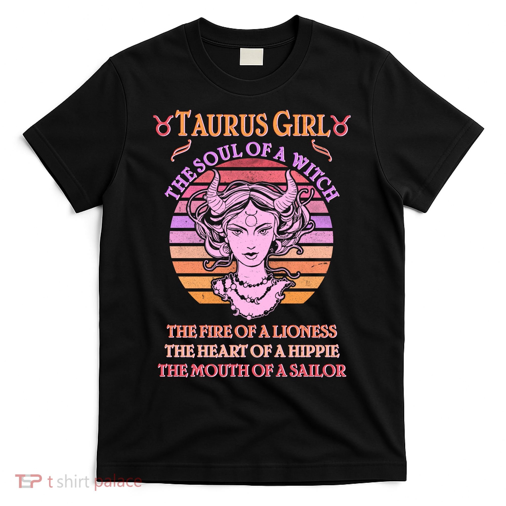 Vintage Taurus Girl Zodiac Birthday T-Shirt