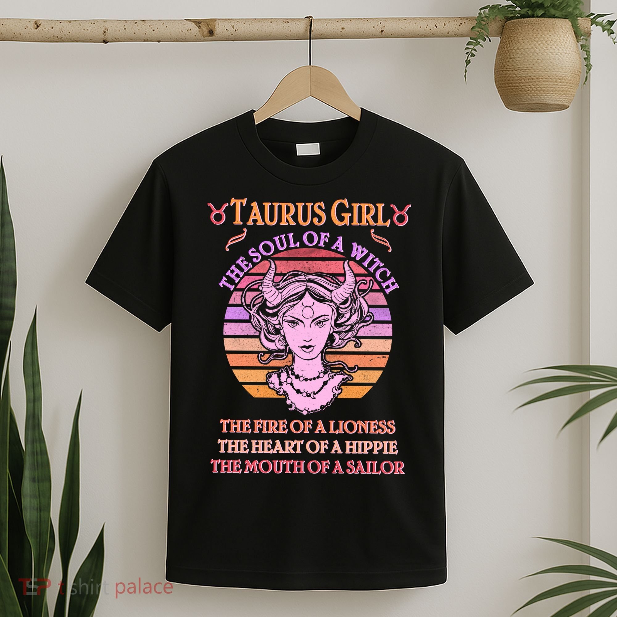 Vintage Taurus Girl Zodiac Birthday T-Shirt