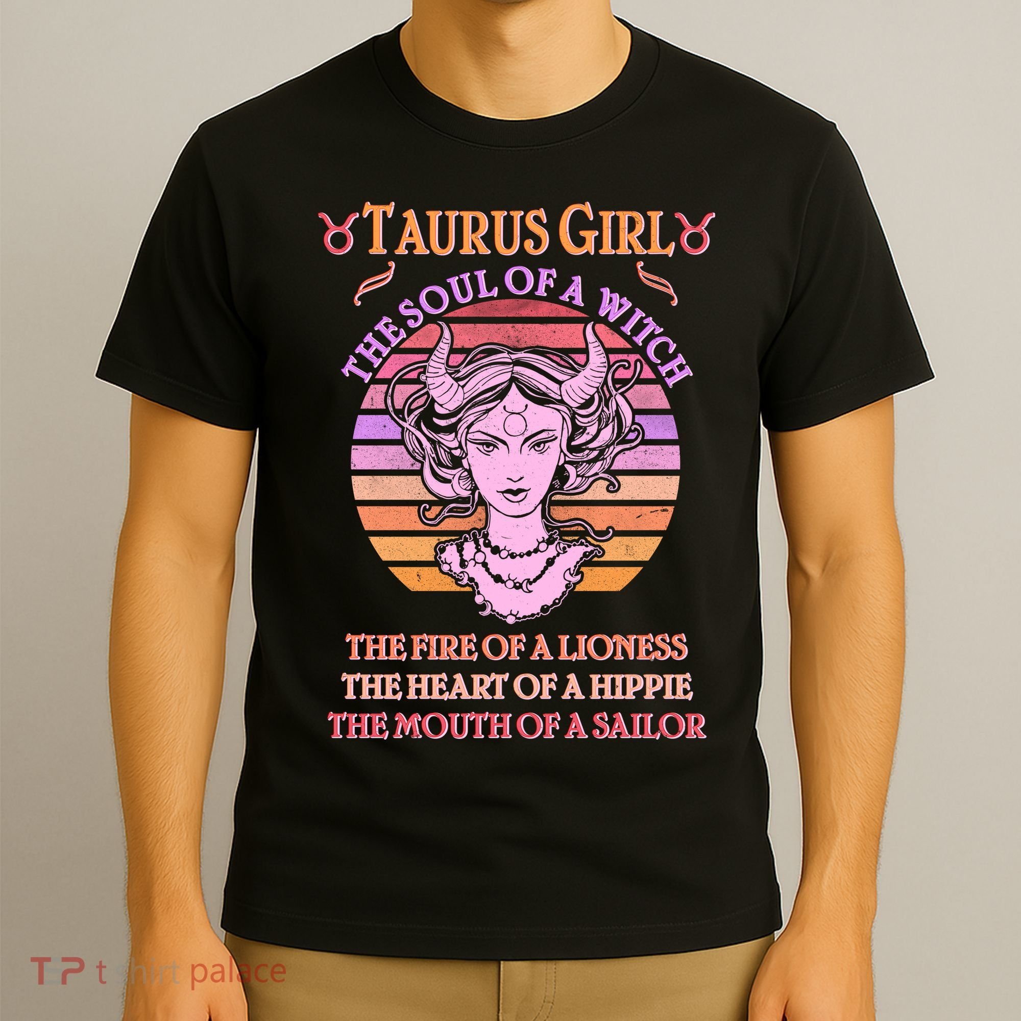 Vintage Taurus Girl Zodiac Birthday T-Shirt