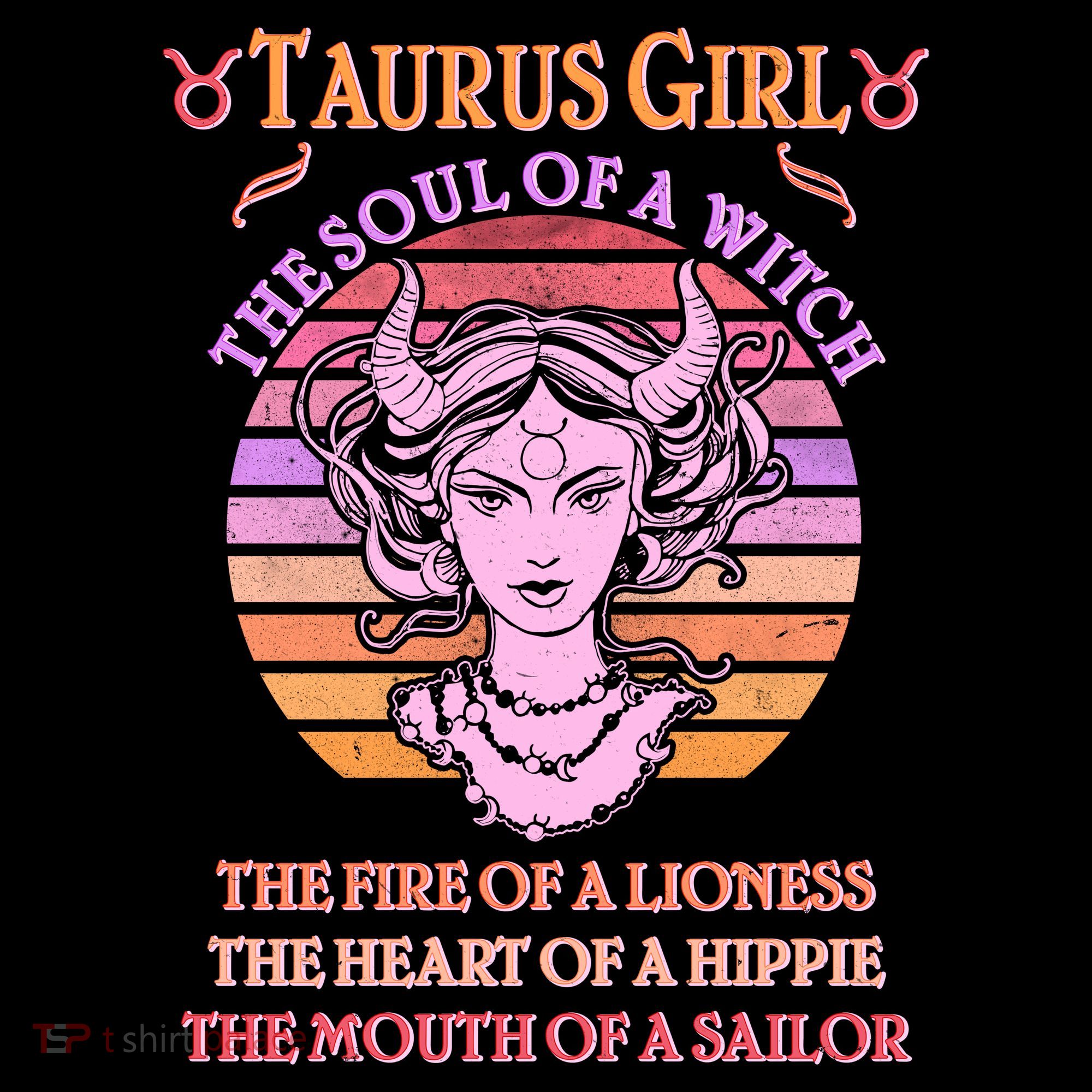 Vintage Taurus Girl Zodiac Birthday T-Shirt