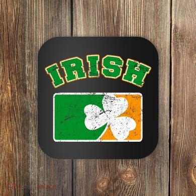Vintage Team Irish Flag St. Patrick's Day Coaster