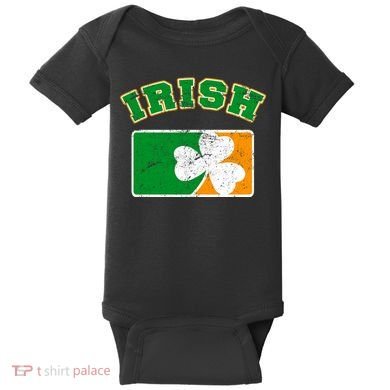 Vintage Team Irish Flag St. Patrick's Day Baby Bodysuit