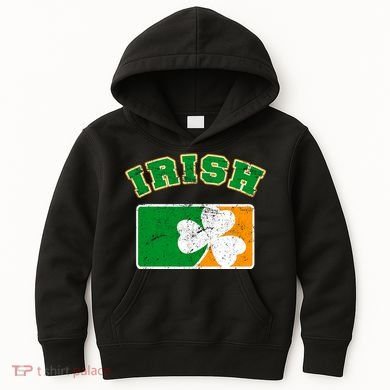 Vintage Team Irish Flag St. Patrick's Day Kids Hoodie