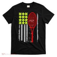 Vintage Tennis American Flag USA  T-Shirt thumb 0