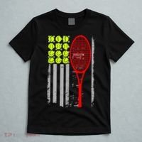 Vintage Tennis American Flag USA  T-Shirt thumb 5