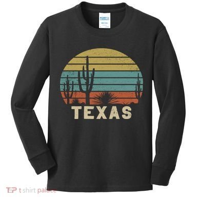 Vintage Texas Kids Long Sleeve Shirt
