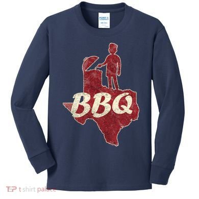 Vintage Texas BBQ Kids Long Sleeve Shirt
