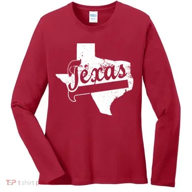 Vintage Texas State Logo Women's Long Sleeve Shirt