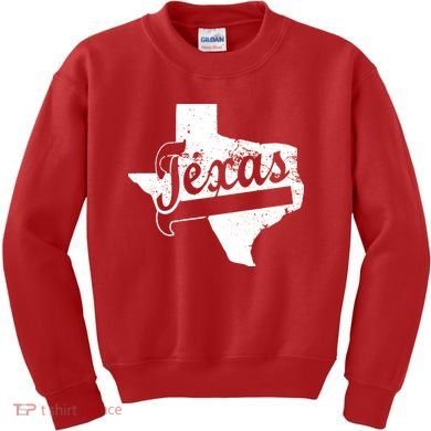 Vintage Texas State Logo Kids Sweatshirt