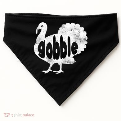 Vintage Thanksgiving Gobble Turkey USA-Made Doggie Bandana