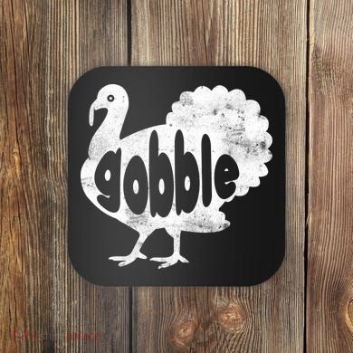 Vintage Thanksgiving Gobble Turkey Coaster