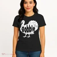 Vintage Thanksgiving Gobble Turkey Women's T-Shirt thumb 4