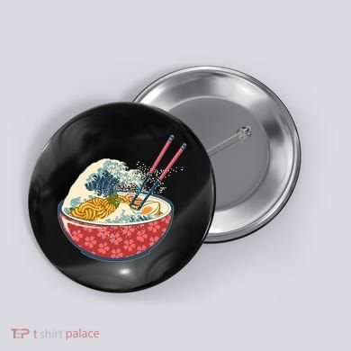 Vintage The Great Ramen Wave Button