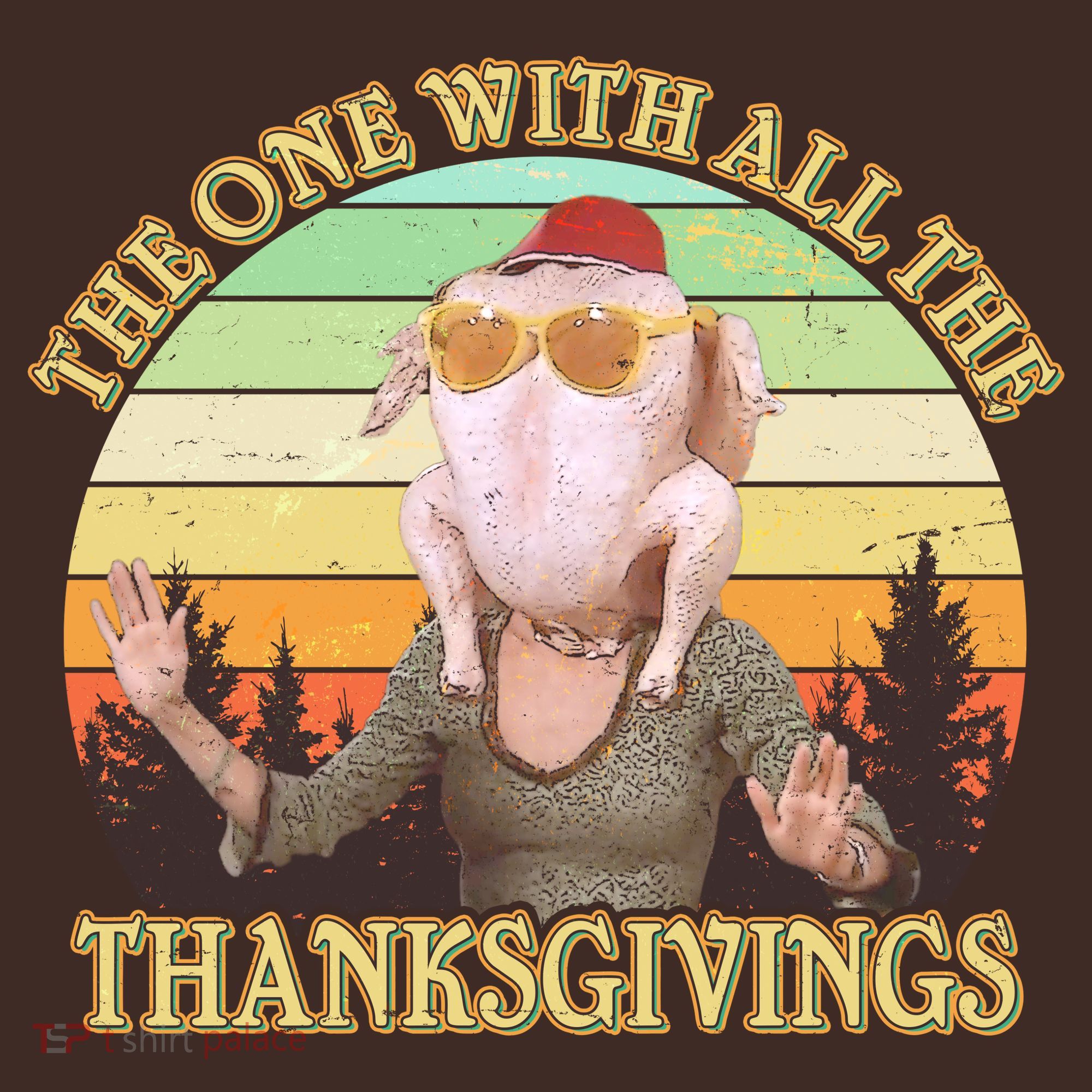 Vintage The One With All The Thanksgivings T-Shirt