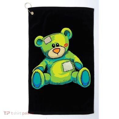 Vintage Torn Colorful Teddy Bear Golf Towel