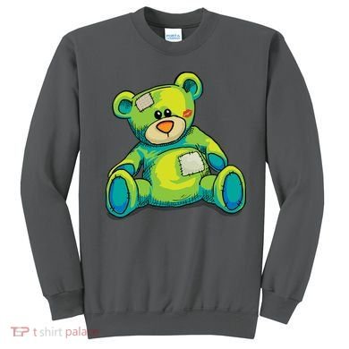 Vintage Torn Colorful Teddy Bear Sweatshirt