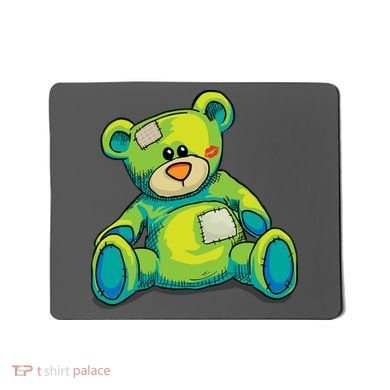 Vintage Torn Colorful Teddy Bear Mousepad