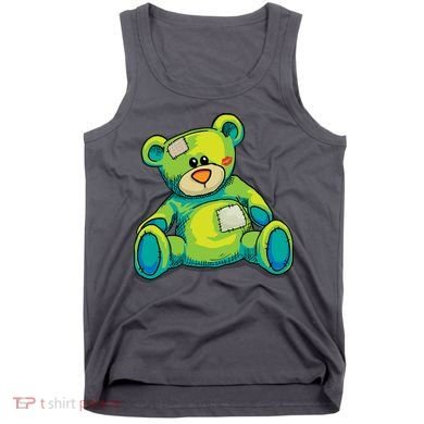 Vintage Torn Colorful Teddy Bear Tank Top