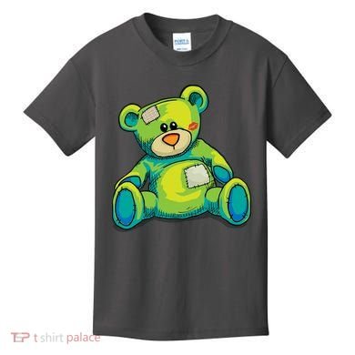 Vintage Torn Colorful Teddy Bear Kids T-Shirt