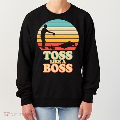 Vintage Toss Like A Boss Cornhole Women's Sweatshirt