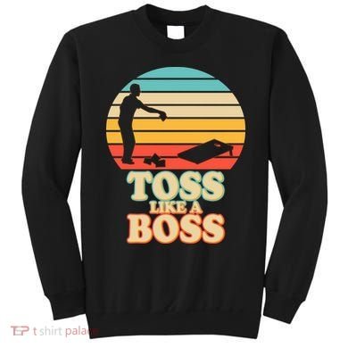 Vintage Toss Like A Boss Cornhole Sweatshirt