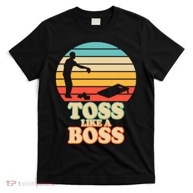 Vintage Toss Like A Boss Cornhole T-Shirt