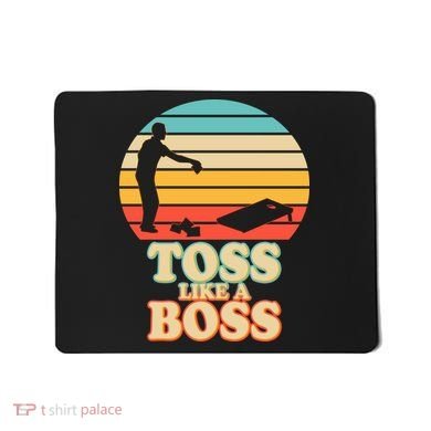 Vintage Toss Like A Boss Cornhole Mousepad