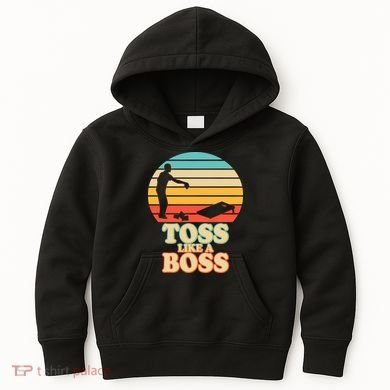 Vintage Toss Like A Boss Cornhole Kids Hoodie